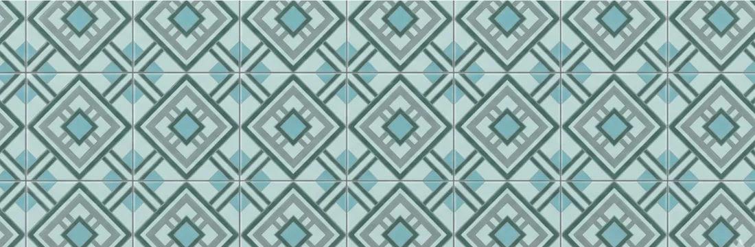 Aqua Lattice — Glass pool mosaic, geometric