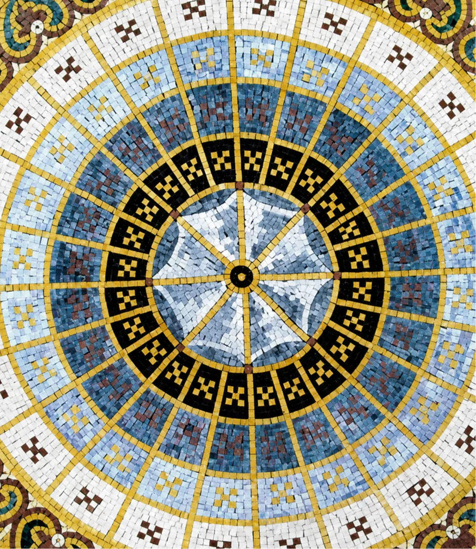 Celestial Dome — Mosaic floor medallion