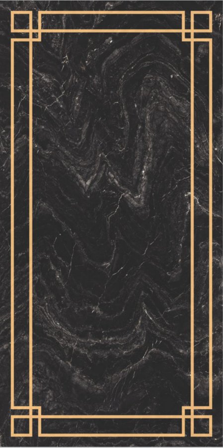 Marquina Midnight Decor — Royal Polish slab face