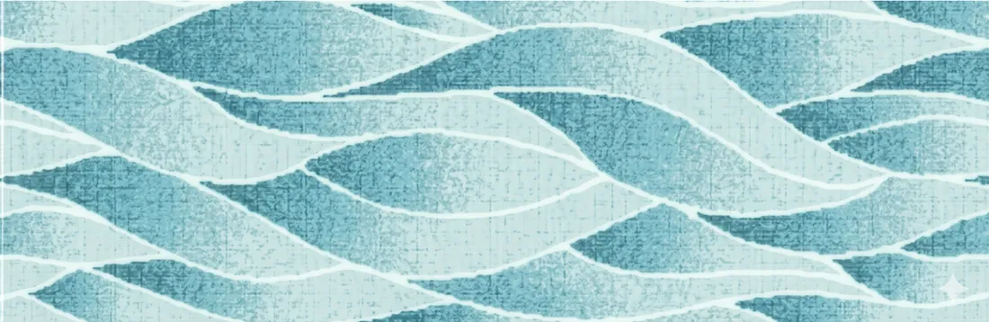 Seafoam Waves — Glass pool mosaic, waves