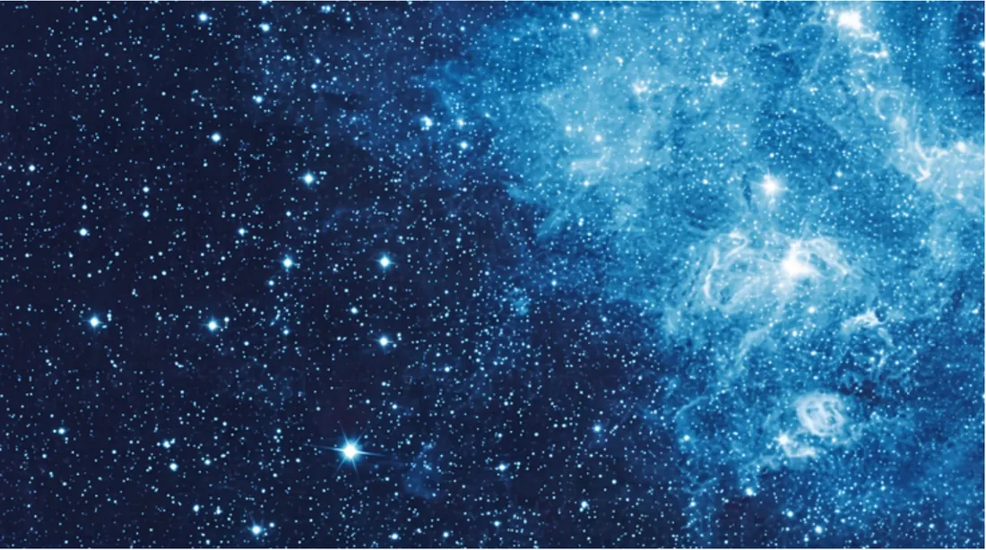 Starlit Lagoon — Glass pool mosaic, starfield